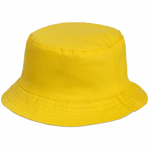 Панама Summer двусторонняя, желтая с серым с логотипом в Белгороде заказать по выгодной цене в кибермаркете AvroraStore