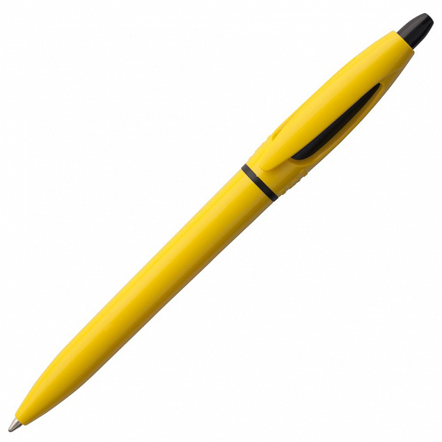 Ручка шариковая S! (Си), желтая с логотипом в Белгороде заказать по выгодной цене в кибермаркете AvroraStore