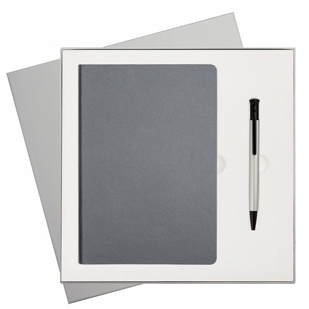 Подарочный набор Portobello/Star серый (Ежедневник недат А5, Ручка) с логотипом в Белгороде заказать по выгодной цене в кибермаркете AvroraStore