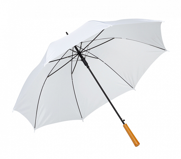 Автоматический зонт LIMBO, белый с логотипом в Белгороде заказать по выгодной цене в кибермаркете AvroraStore