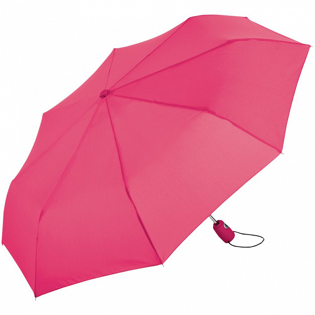 Зонт складной AOC, розовый с логотипом в Белгороде заказать по выгодной цене в кибермаркете AvroraStore