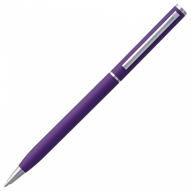 Ручка шариковая Hotel Chrome, ver.2, фиолетовая с логотипом в Белгороде заказать по выгодной цене в кибермаркете AvroraStore