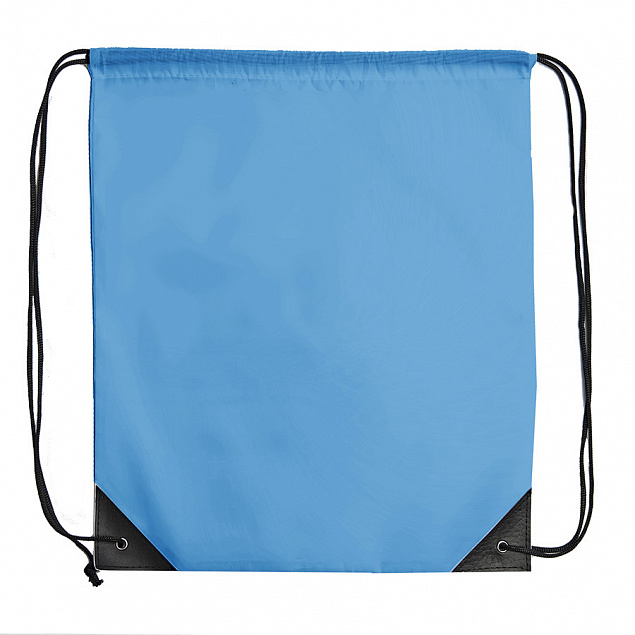 Рюкзак мешок с укреплёнными уголками BY DAY, голубой, 35*41 см, полиэстер 210D с логотипом в Белгороде заказать по выгодной цене в кибермаркете AvroraStore