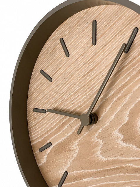 Часы настенные Nissa, беленый дуб с логотипом в Белгороде заказать по выгодной цене в кибермаркете AvroraStore