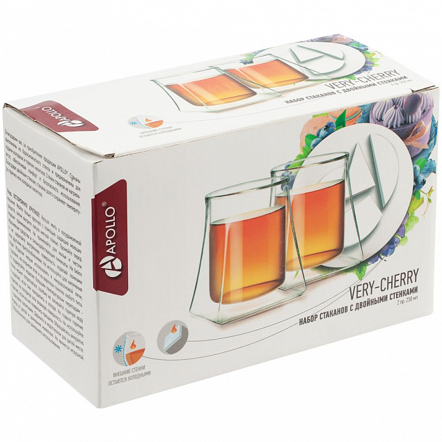 Набор стаканов с двойными стенками Very-Cherry с логотипом в Белгороде заказать по выгодной цене в кибермаркете AvroraStore