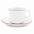 Чайная пара фарфоровая 220см³ &quot;экспресс&quot; &quot;Палитра&quot; (8С1342/1Ф34), красный, в коробке с логотипом в Белгороде заказать по выгодной цене в кибермаркете AvroraStore