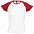 Футболка женская MILKY 150, белая с красным с логотипом в Белгороде заказать по выгодной цене в кибермаркете AvroraStore