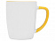 Кружка с универсальной подставкой Мак-Кинни , белый/желтый с логотипом в Белгороде заказать по выгодной цене в кибермаркете AvroraStore