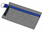 Универсальный пенал из переработанного полиэстера RPET Holder, серый/синий с логотипом в Белгороде заказать по выгодной цене в кибермаркете AvroraStore