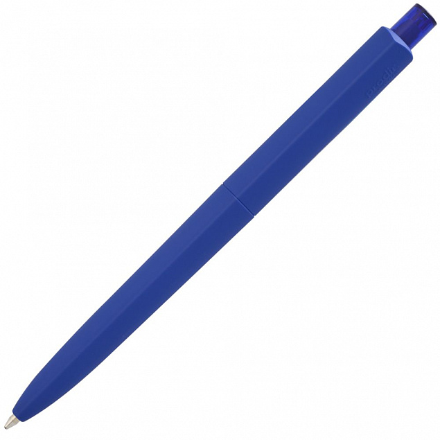 Ручка шариковая Prodir DS8 PRR-Т Soft Touch, синяя с логотипом в Белгороде заказать по выгодной цене в кибермаркете AvroraStore