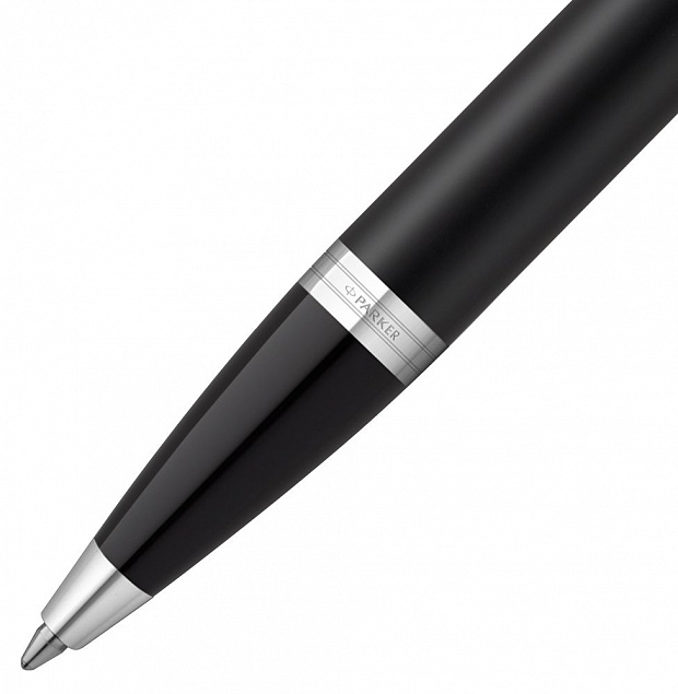 Ручка шариковая Parker IM Essential Muted Black CT, черная с логотипом в Белгороде заказать по выгодной цене в кибермаркете AvroraStore