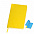 Бизнес-блокнот  "Funky" А5, голубой, желтый форзац, мягкая обложка,  в линейку с логотипом в Белгороде заказать по выгодной цене в кибермаркете AvroraStore