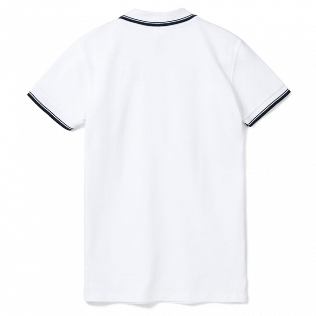 Рубашка поло женская Practice women 270, белая с темно-синим с логотипом в Белгороде заказать по выгодной цене в кибермаркете AvroraStore