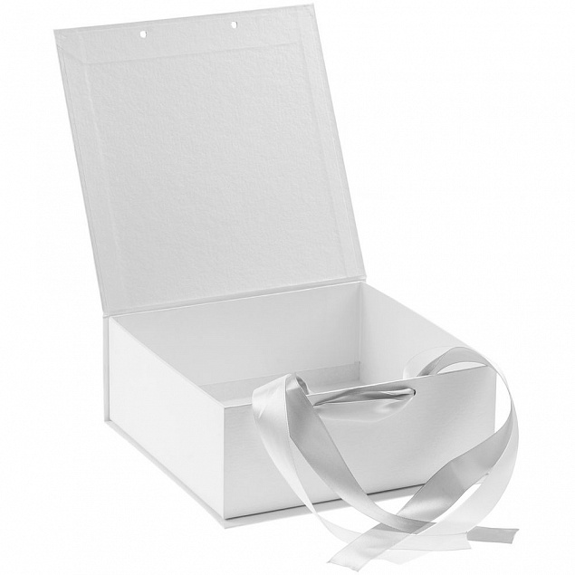 Коробка на лентах Tie Up, малая, белая с логотипом в Белгороде заказать по выгодной цене в кибермаркете AvroraStore