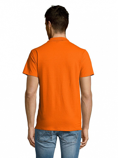 Рубашка поло мужская SUMMER 170, оранжевая с логотипом в Белгороде заказать по выгодной цене в кибермаркете AvroraStore
