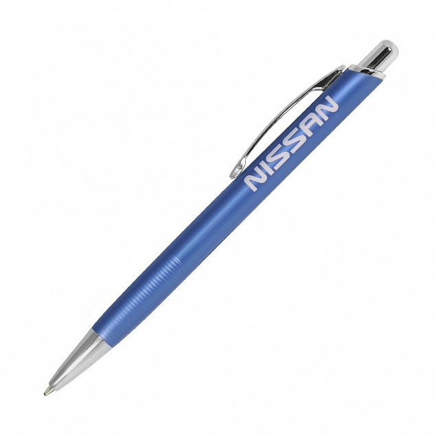 Шариковая ручка Cardin, синяя/хром с логотипом в Белгороде заказать по выгодной цене в кибермаркете AvroraStore