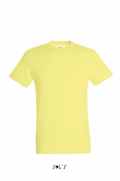 Фуфайка (футболка) REGENT мужская,Бледно-желтый L с логотипом в Белгороде заказать по выгодной цене в кибермаркете AvroraStore