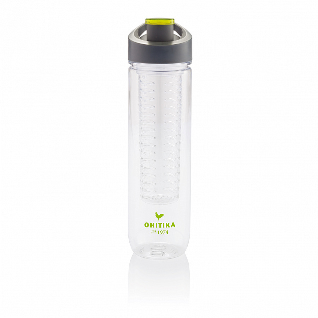 Бутылка для воды Tritan с контейнером для фруктов, 800 мл, зеленый с логотипом в Белгороде заказать по выгодной цене в кибермаркете AvroraStore
