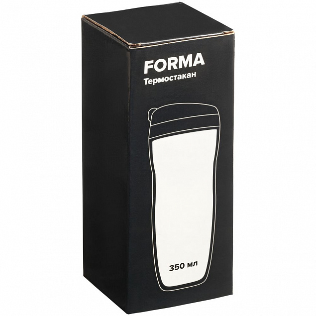 Термостакан Forma, черный с логотипом в Белгороде заказать по выгодной цене в кибермаркете AvroraStore