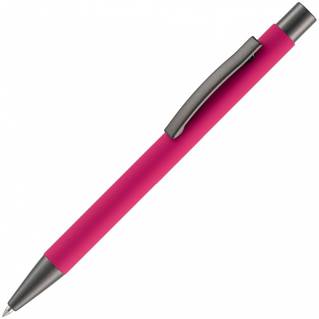Ручка шариковая Atento Soft Touch, розовая с логотипом в Белгороде заказать по выгодной цене в кибермаркете AvroraStore
