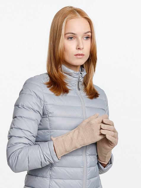 Перчатки Alpine, удлиненные, бежевые с логотипом в Белгороде заказать по выгодной цене в кибермаркете AvroraStore