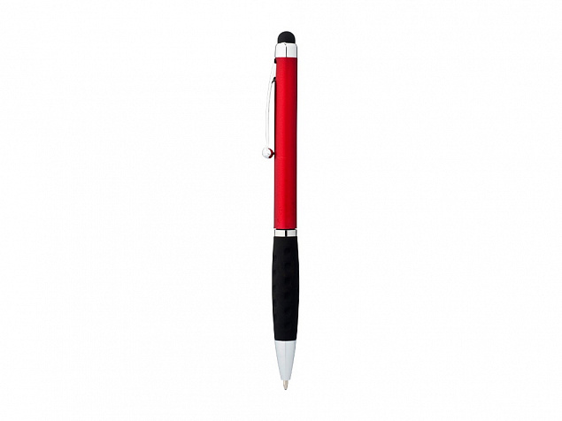 Ручка-стилус шариковая Ziggy синие чернила, красный/черный с логотипом в Белгороде заказать по выгодной цене в кибермаркете AvroraStore