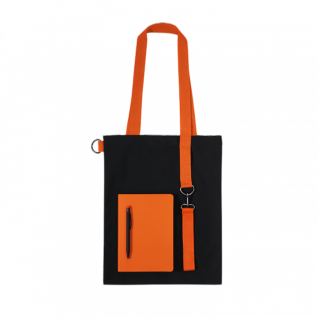 Набор Bplanner casual (чёрный с оранжевым) с логотипом в Белгороде заказать по выгодной цене в кибермаркете AvroraStore