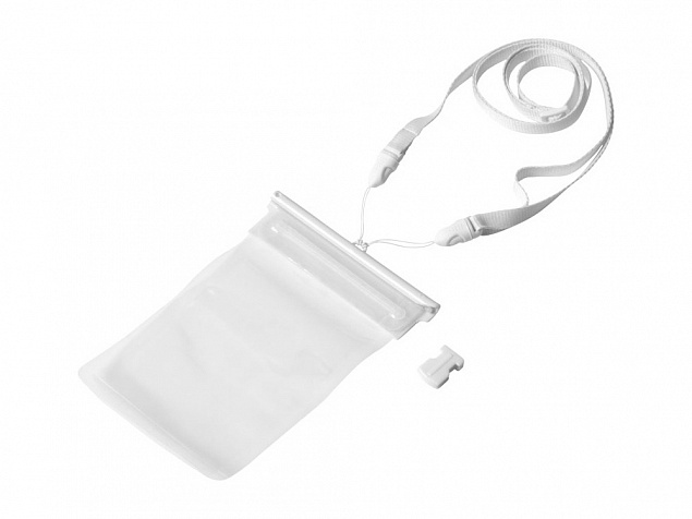 Чехол водонепроницаемый Splash для смартфонов, прозрачный/белый с логотипом в Белгороде заказать по выгодной цене в кибермаркете AvroraStore