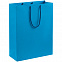 Пакет бумажный Porta XL, голубой с логотипом в Белгороде заказать по выгодной цене в кибермаркете AvroraStore