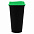 Стакан с крышкой Color Cap Black, черный с зеленым с логотипом в Белгороде заказать по выгодной цене в кибермаркете AvroraStore