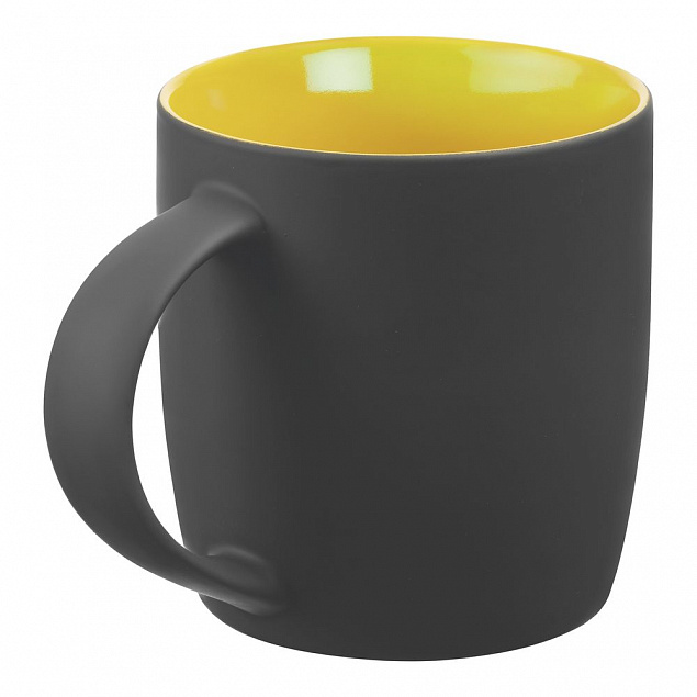 Кружка Surprise Touch c покрытием софт-тач, желтая с логотипом в Белгороде заказать по выгодной цене в кибермаркете AvroraStore