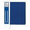 Блокнот с закладкой-фонариком, синий с логотипом в Белгороде заказать по выгодной цене в кибермаркете AvroraStore