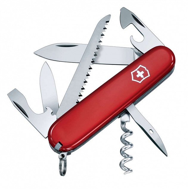 Офицерский нож CAMPER 91, красный с логотипом в Белгороде заказать по выгодной цене в кибермаркете AvroraStore