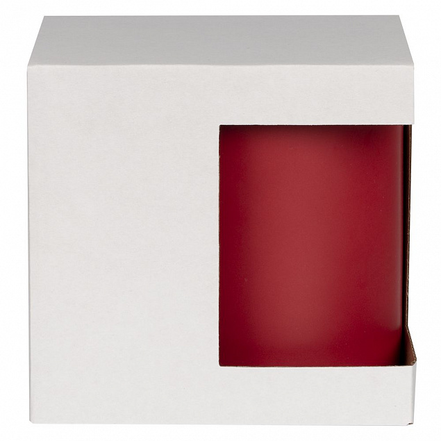Коробка для кружки с окном Cupcase, белая с логотипом в Белгороде заказать по выгодной цене в кибермаркете AvroraStore
