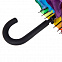 Зонт-трость  "Радуга", пластиковая ручка, полуавтомат с логотипом в Белгороде заказать по выгодной цене в кибермаркете AvroraStore