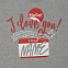 Футболка Hello! I Love You!, серый меланж с логотипом в Белгороде заказать по выгодной цене в кибермаркете AvroraStore