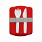Ланч-бокс Lunch Blue line со столовыми приборами (красный) с логотипом в Белгороде заказать по выгодной цене в кибермаркете AvroraStore