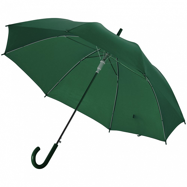 Зонт-трость Promo, темно-зеленый с логотипом в Белгороде заказать по выгодной цене в кибермаркете AvroraStore