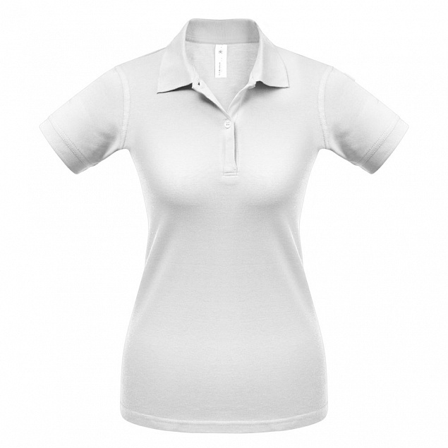 Рубашка поло женская Safran Pure белая с логотипом в Белгороде заказать по выгодной цене в кибермаркете AvroraStore