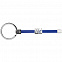 Элемент брелка-конструктора «Хлястик с кольцом и зажимом», синий с логотипом в Белгороде заказать по выгодной цене в кибермаркете AvroraStore