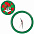 Часы настенные "ПРОМО" разборные ; зеленый яркий,  D28,5 см; пластик с логотипом в Белгороде заказать по выгодной цене в кибермаркете AvroraStore