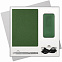 Подарочный набор Tweed, зеленый (ежедневник, ручка, аккумулятор) с логотипом в Белгороде заказать по выгодной цене в кибермаркете AvroraStore