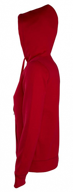 Толстовка женская на молнии с капюшоном Seven Women 290, красная с логотипом в Белгороде заказать по выгодной цене в кибермаркете AvroraStore