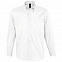 Рубашка мужская с длинным рукавом BEL AIR, белая с логотипом в Белгороде заказать по выгодной цене в кибермаркете AvroraStore