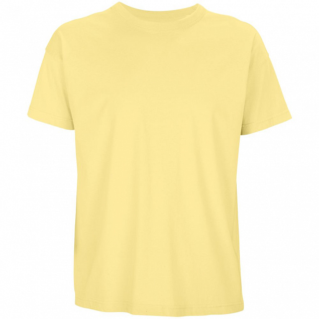 Футболка оверсайз мужская Boxy Men, светло-желтая с логотипом в Белгороде заказать по выгодной цене в кибермаркете AvroraStore