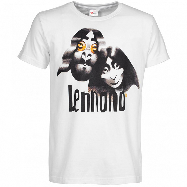 Футболка «Меламед. John Lennon, Yoko Ono», белая с логотипом в Белгороде заказать по выгодной цене в кибермаркете AvroraStore