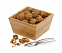 Бамбуковый набор Щелкунчик CLICK, коричневый, серебристый с логотипом в Белгороде заказать по выгодной цене в кибермаркете AvroraStore