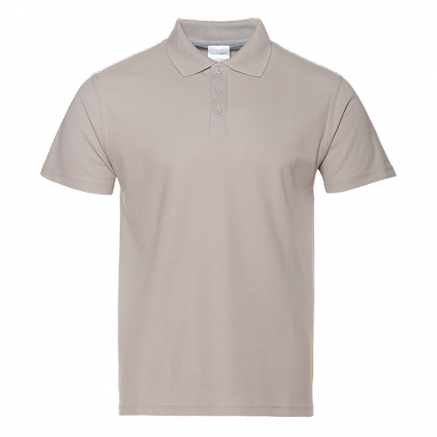 Рубашка поло Рубашка мужская 04 Светло-серый с логотипом в Белгороде заказать по выгодной цене в кибермаркете AvroraStore