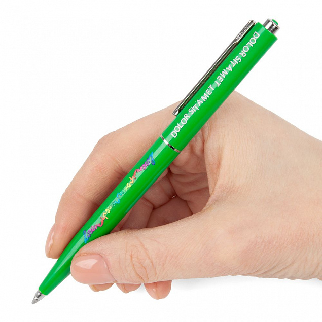 Ручка шариковая Senator Point ver. 2, зеленая с логотипом в Белгороде заказать по выгодной цене в кибермаркете AvroraStore