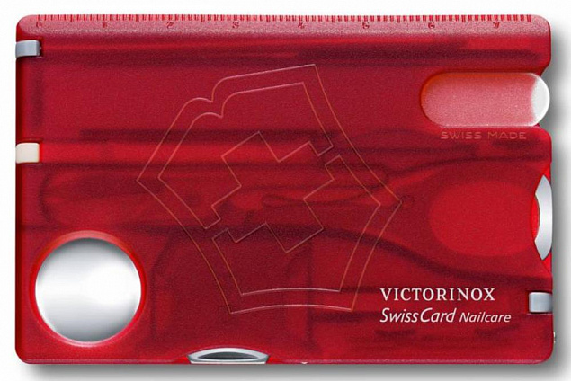 Набор инструментов SwissCard Nailcare, красный с логотипом в Белгороде заказать по выгодной цене в кибермаркете AvroraStore